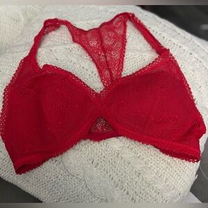 Used Red Lace Bralette